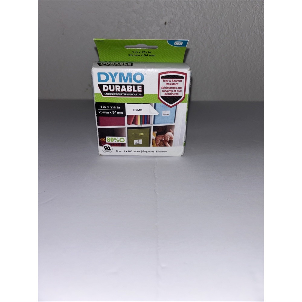 DYMO Durable Multi-Purpose Labels 1" x 2-1/8"160 Count Roll 1976411